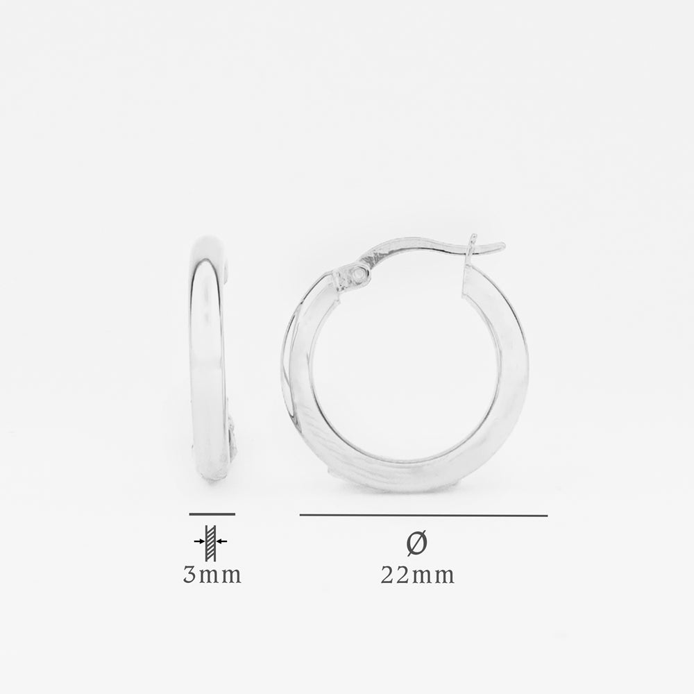 Ohrringe aus 925er Sterlingsilber – 22 mm BLARW016