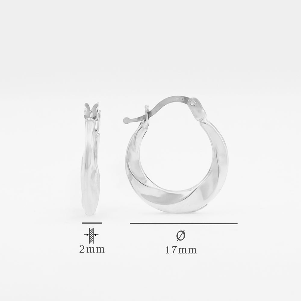 Ohrringe aus 925er Sterlingsilber – 17 mm BLARW020