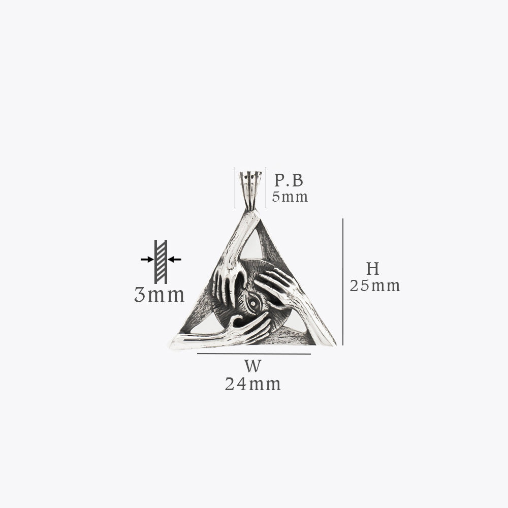 Silberne Halskette mit Anhänger „Auge des Horus“ BLARY096