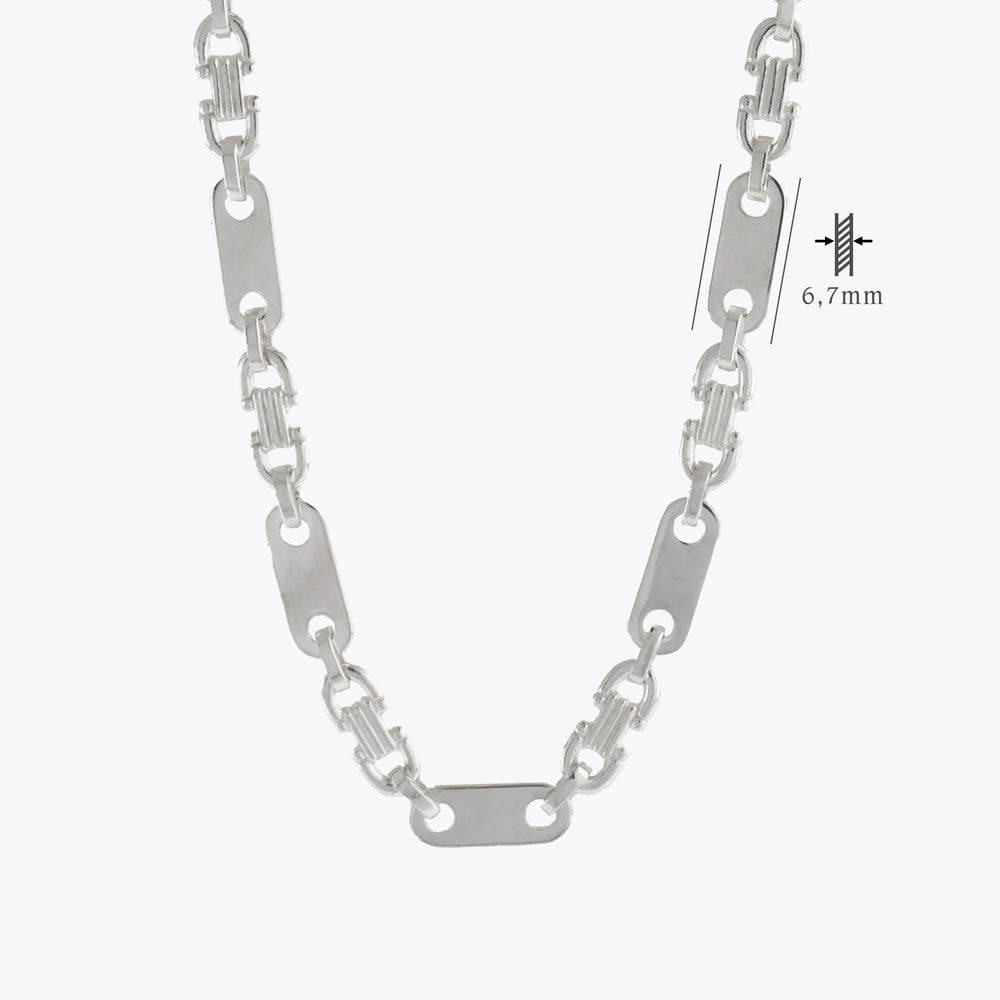 925 Silber Valter Halskette 6,7 mm BLMN020