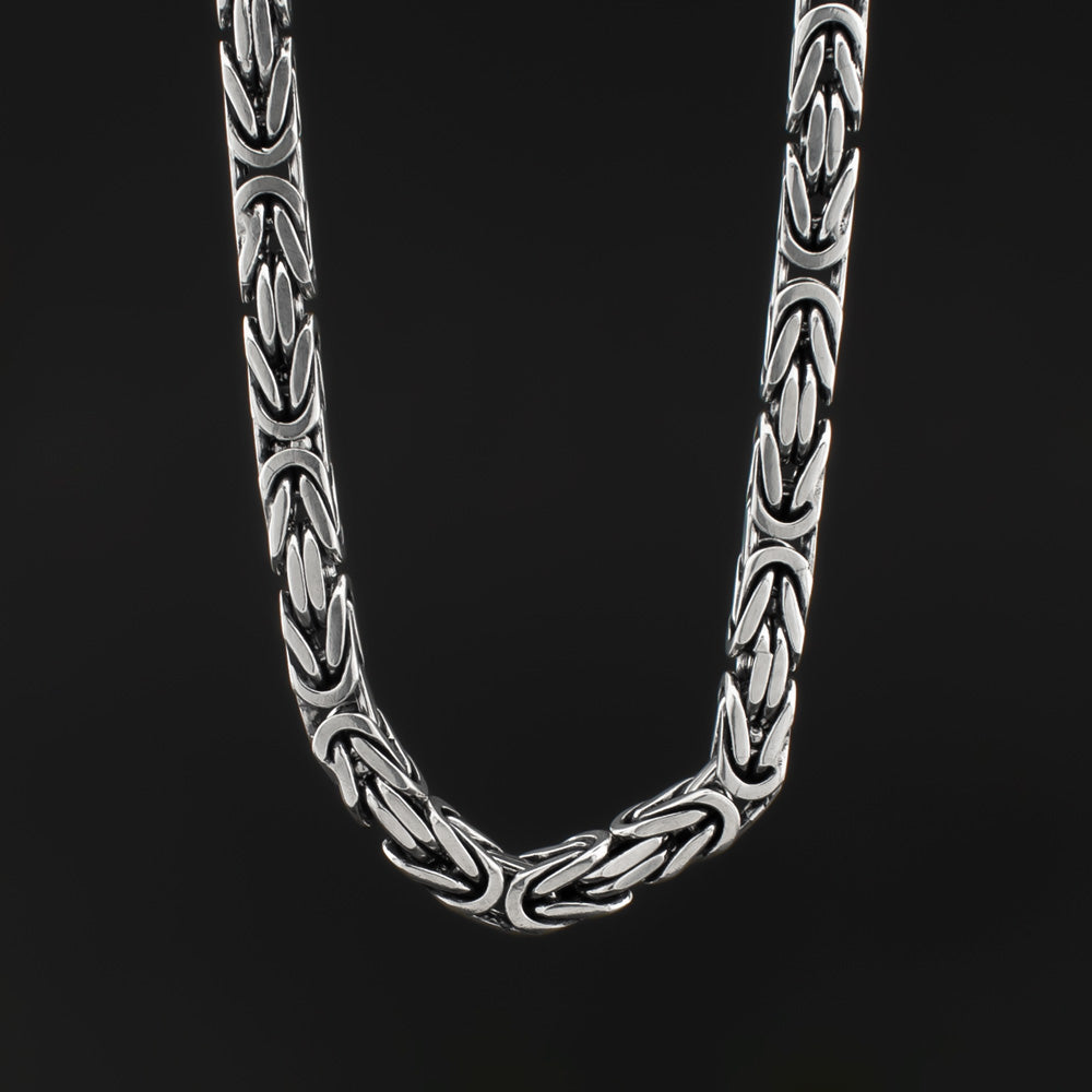 Silberne Herrenkette mit Königsgliedern (7 mm) BLMN029