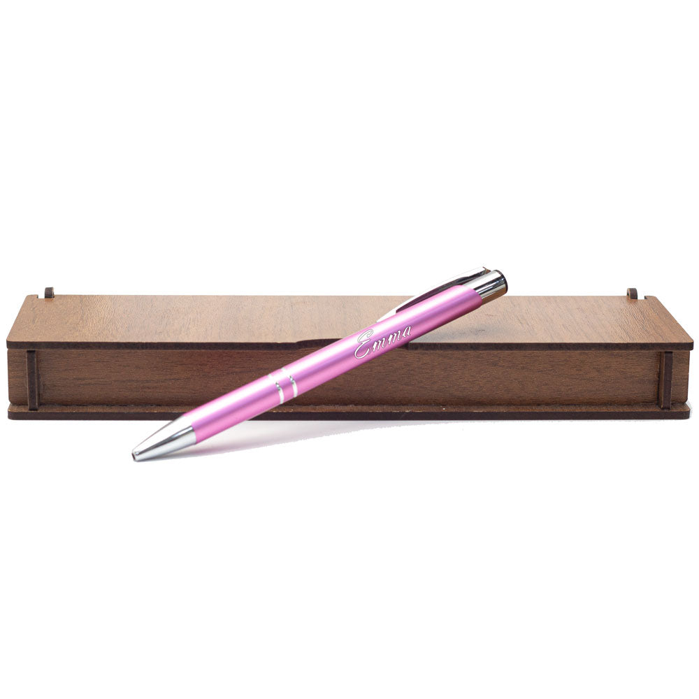 Gepersonaliseerde Pen Set - Schrijfset Met Gegraveerde Houten Doos BLP2001