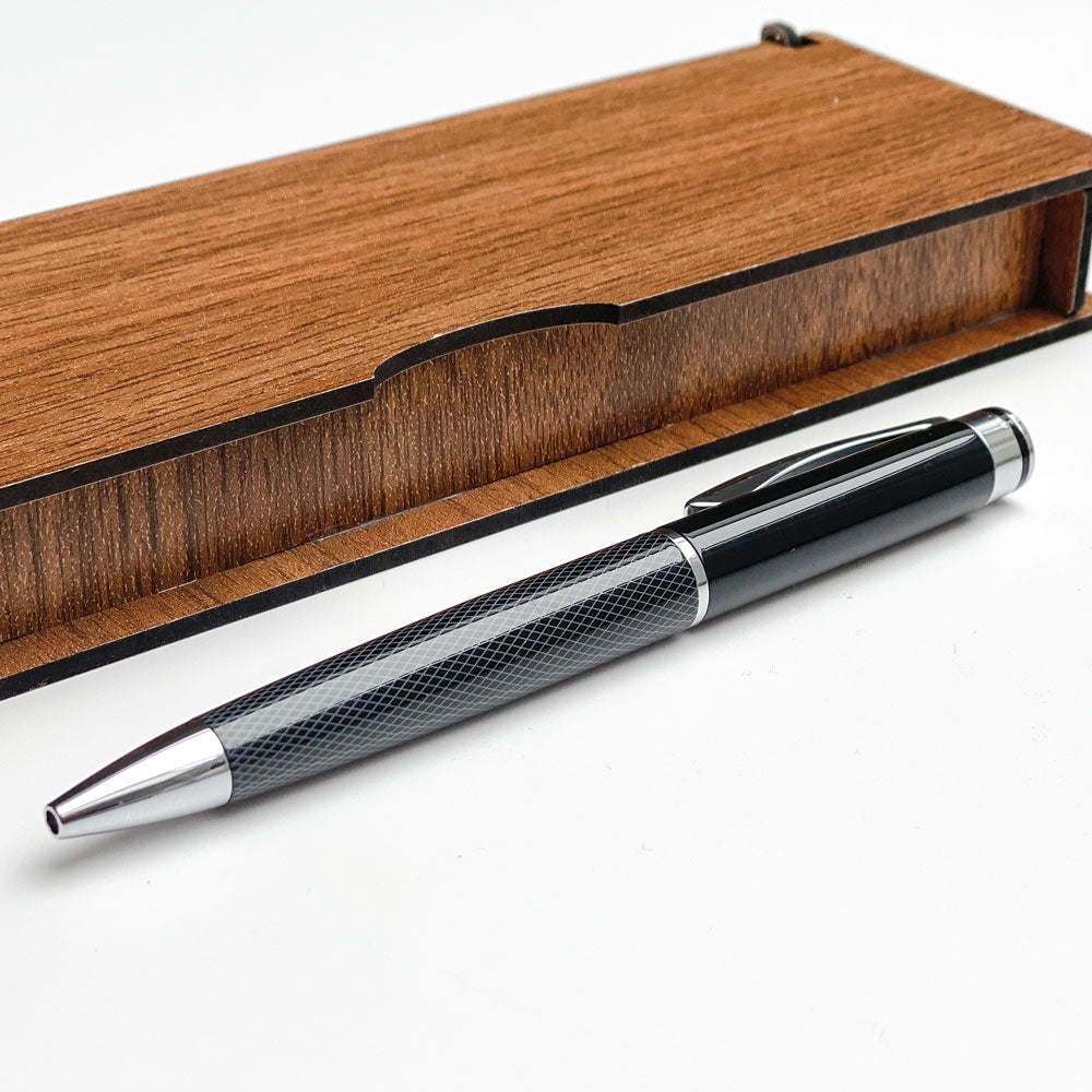 Personalisiertes Stiftset – Schreibset mit gravierter Holzbox BLPI2021
