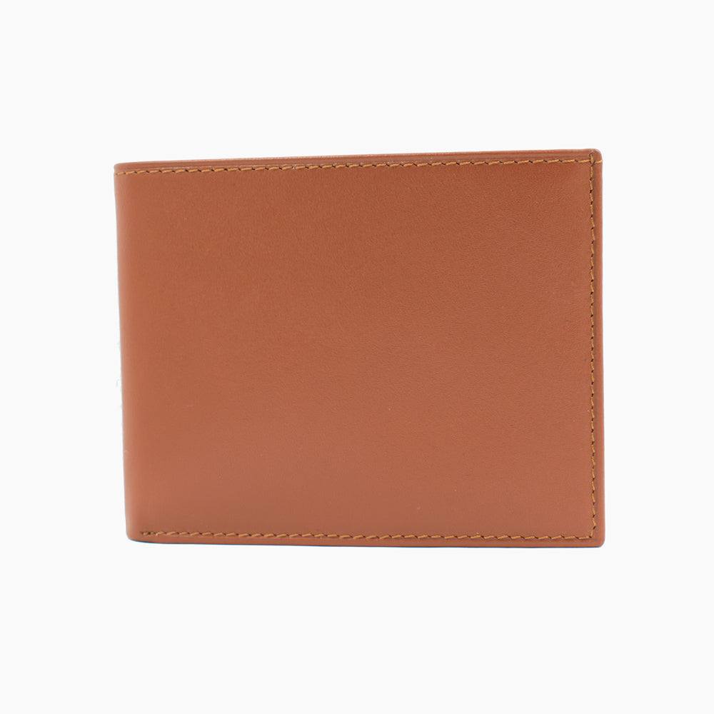 Braune Lederbrieftasche mit Textgravur 256T