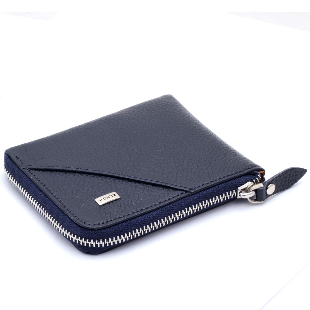 Blaue Lederbrieftasche BLW286B