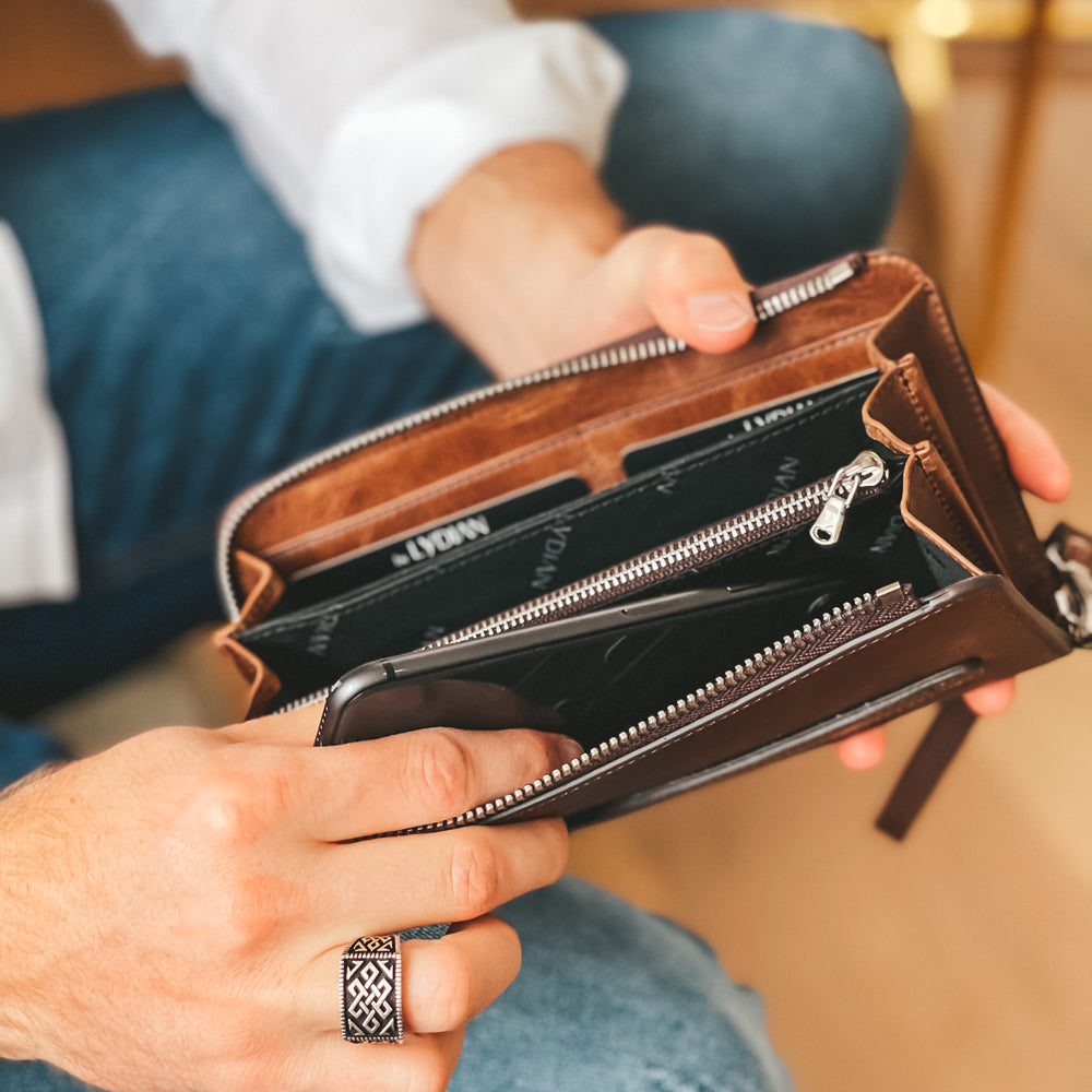Smartphone-Ledergeldbörse Braun BLW3034-K