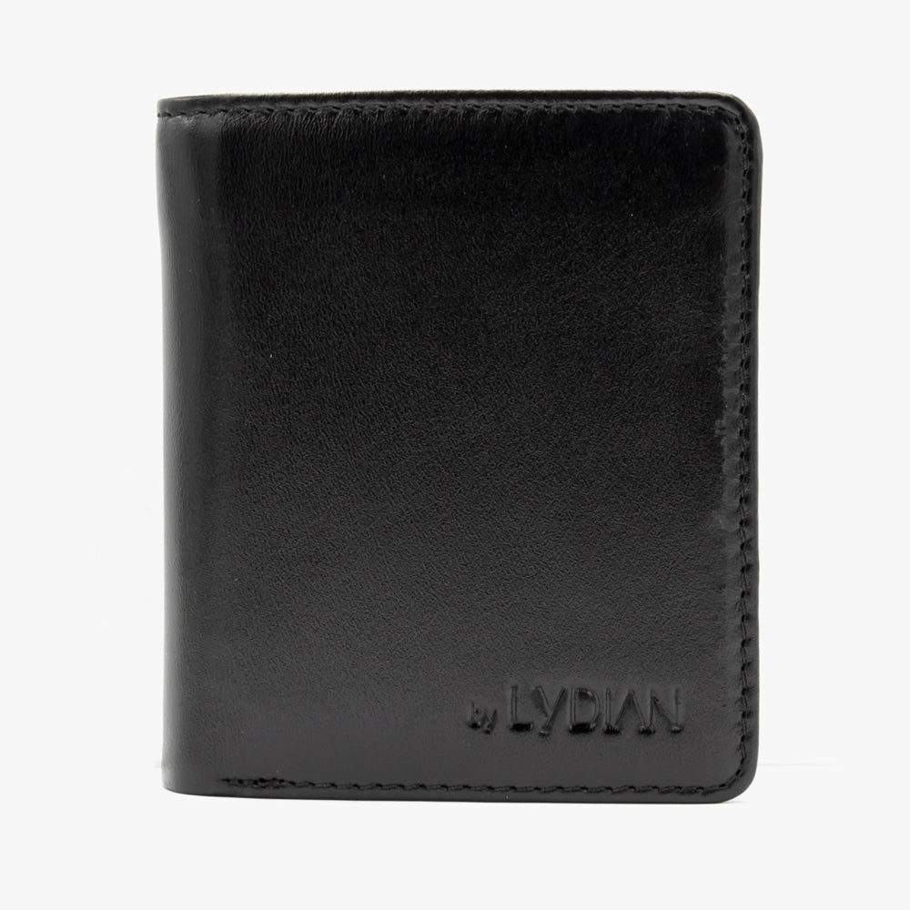 Schwarze Lederbrieftasche BLW703-S
