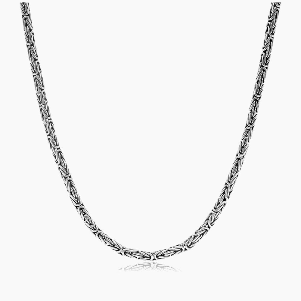 Zilveren herenketting koningsschakel (3 mm) BLCK002