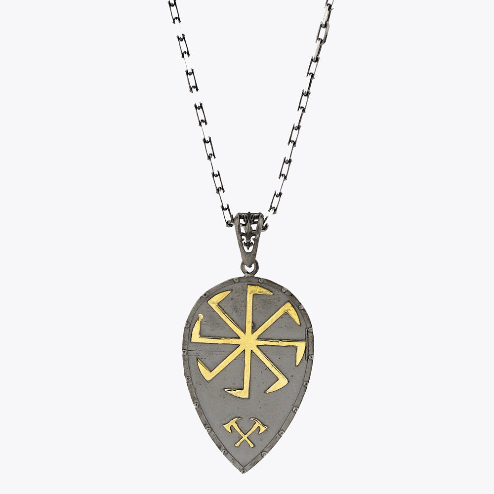 Herrenhalskette mit Kettenanhänger Wikinger Herrenhalskette BLYDK470