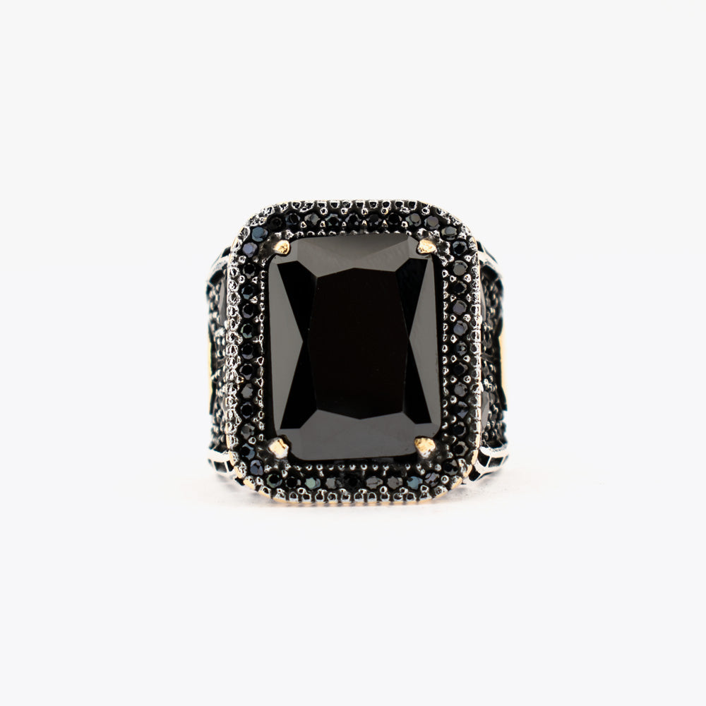 Heren Ring Met Onyx Steen