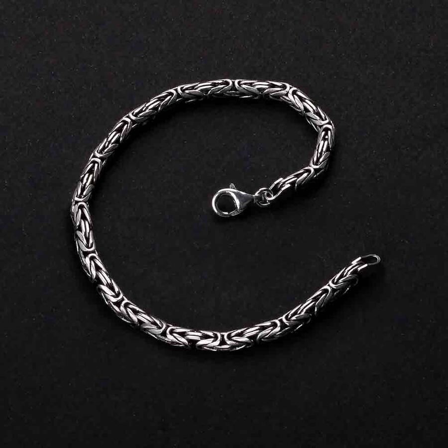 Königskettenarmband aus 925er Sterlingsilber, 4,5 mm ORMB007