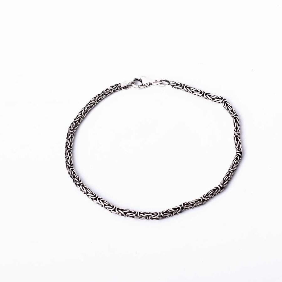 Königskettenarmband aus 925er Sterlingsilber, 2 mm ORMB008