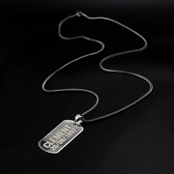 Personalisierte Namenskette aus 925er Silber (60 cm Kette)