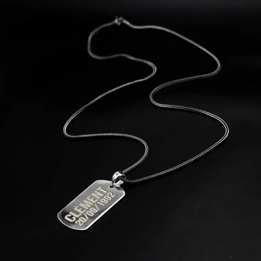 Personalisierte Namenskette aus 925er Silber (60 cm Kette)
