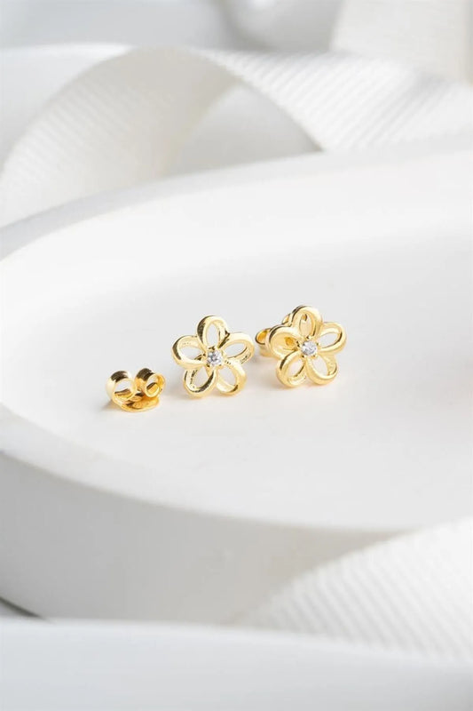 Petite Bloom – 925 Sterling Zilver Oorbellen