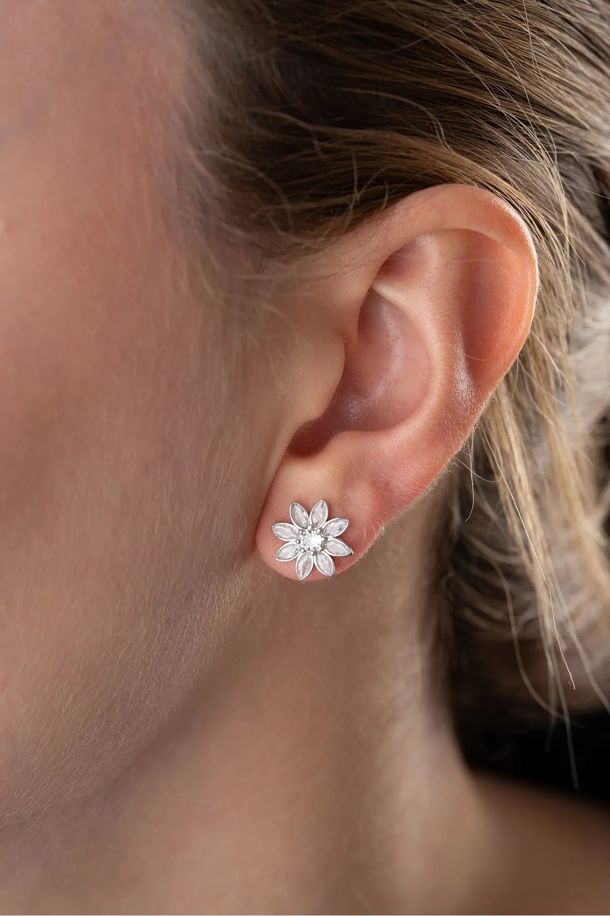 Lotus Shine Ohrringe - 925 Silber