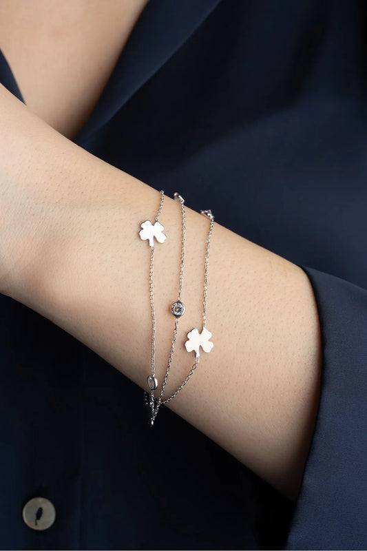 Glücksschichten Armband - 925 Silber