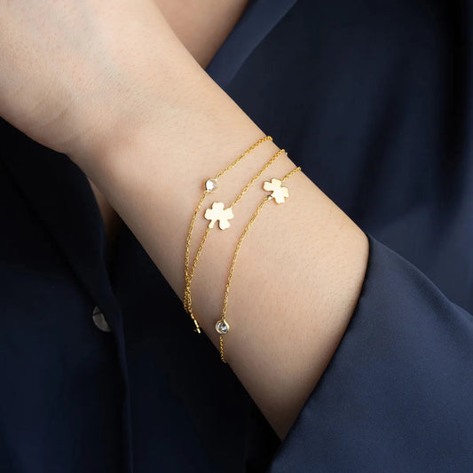 Glücksschichten Armband - 925 Silber