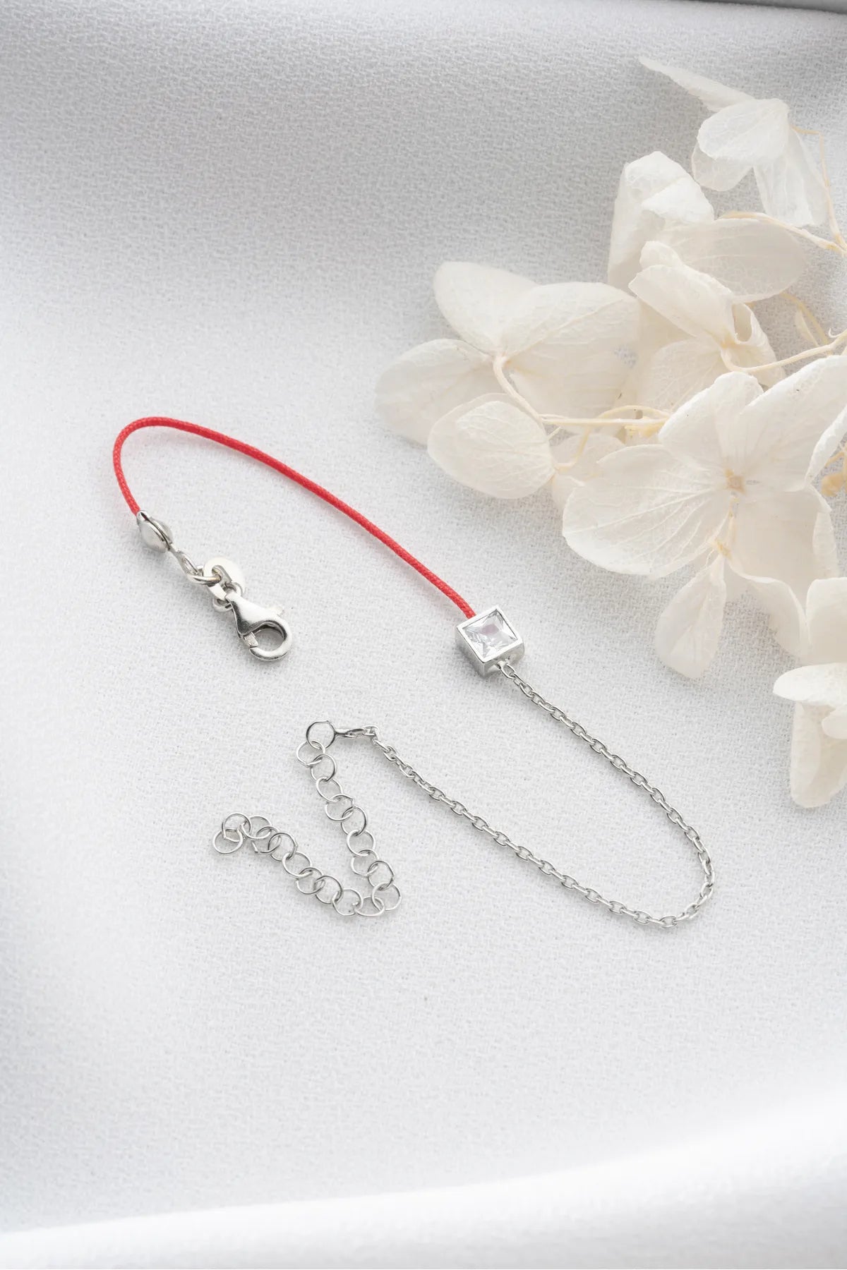 Rotes Spark Armband - 925 Silber