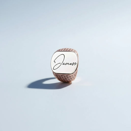 925 Sterling Silver Herrenring mit eigenem Namensgravur -1