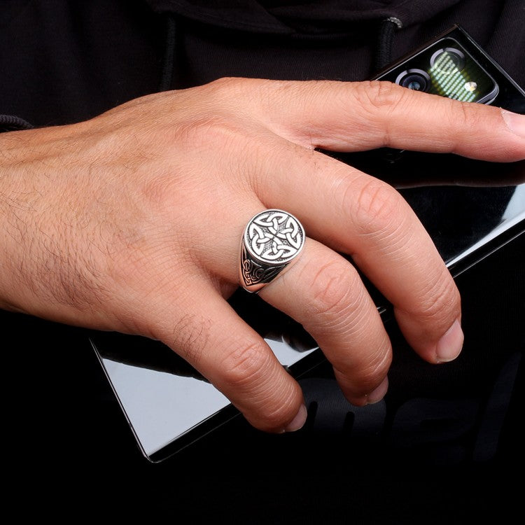 VARQ Herenring met Keltisch Motief – 925 Sterling Zilver