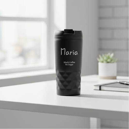 Graphic Mug Thermobecher mit Text -D5