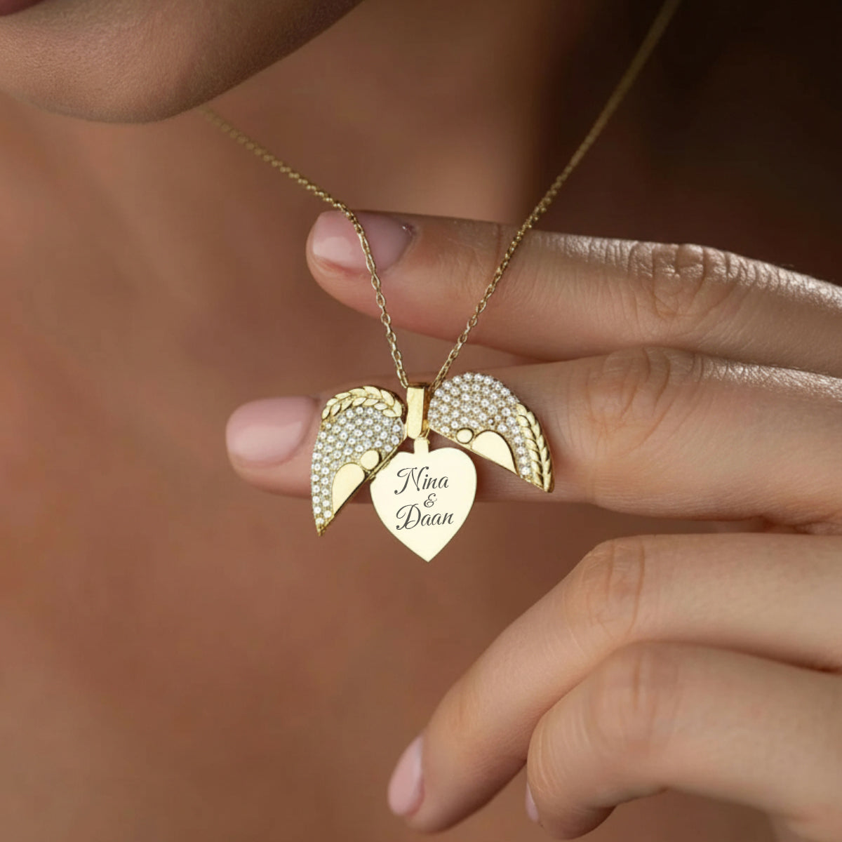 Persönliche herzförmige Liebeskette