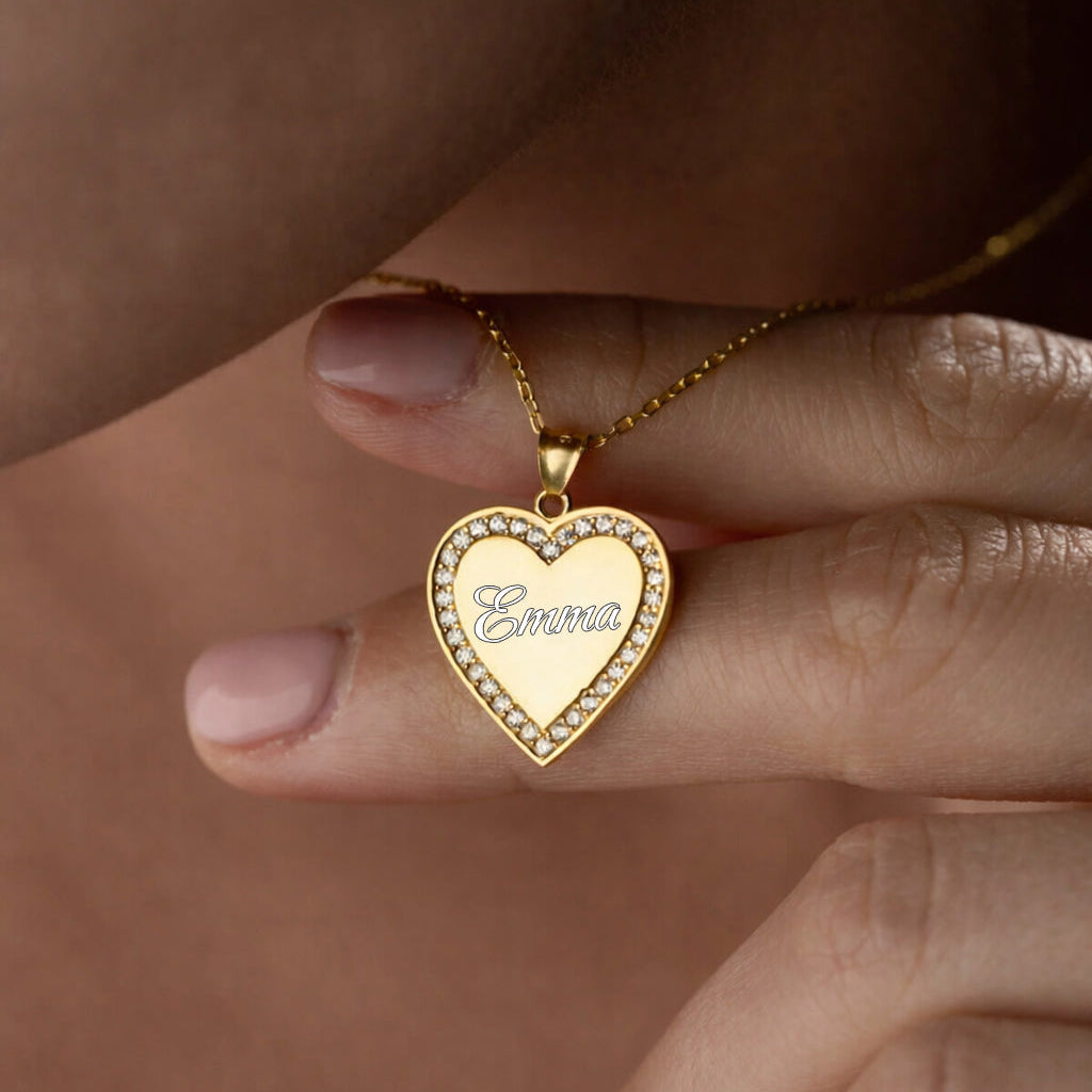 Gepersonaliseerde Naamketting met Hart
