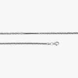 Zilveren set ketting&armband koningsschakel (2,2mm) BLCK003-S