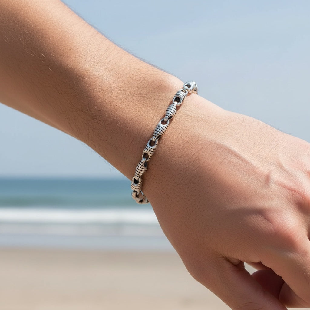 Iron Pulse 925 Zilveren Armband voor Heren