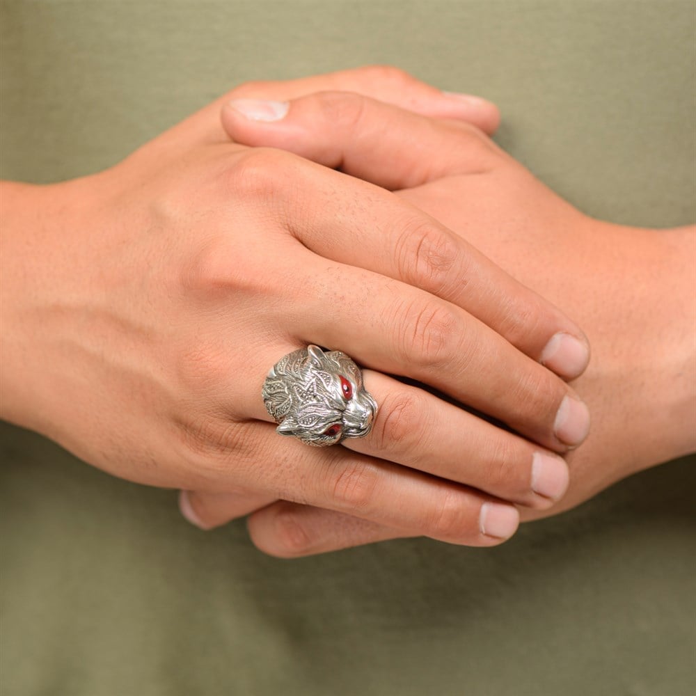 Tijger Zilveren Ring
