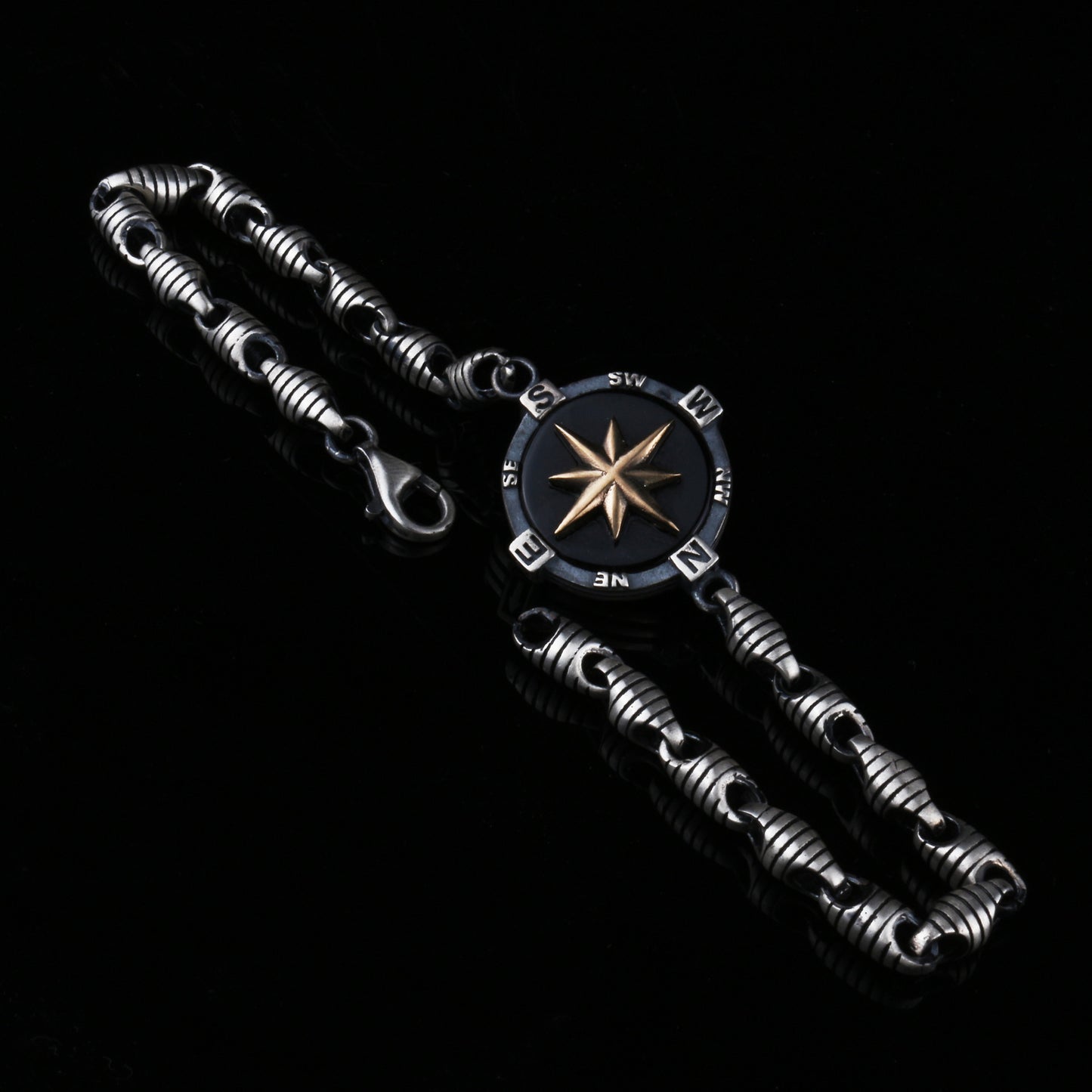 Kompas Herenarmband | 925 Zilver