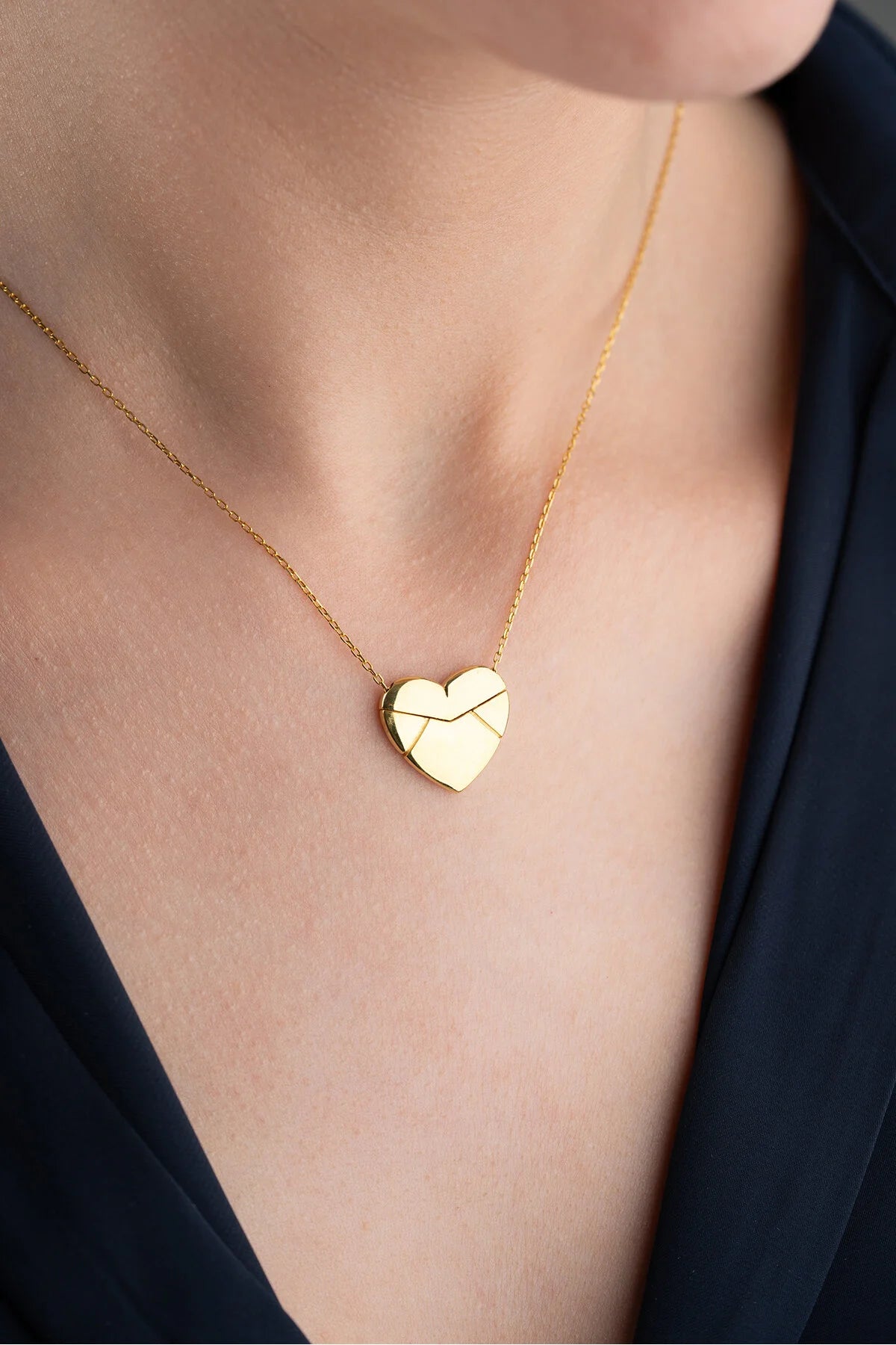 925 Zilver Hart Naamketting