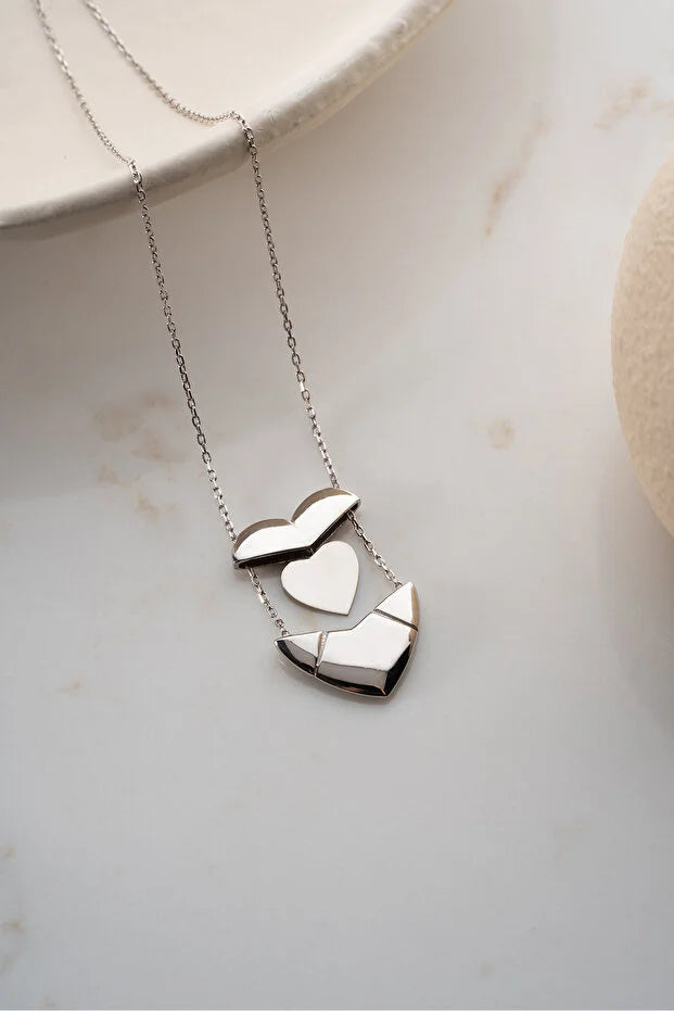 925 Zilver Hart Naamketting