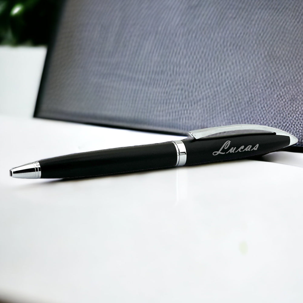 Personalisiertes Stiftset – Schreibset mit gravierter Holzbox