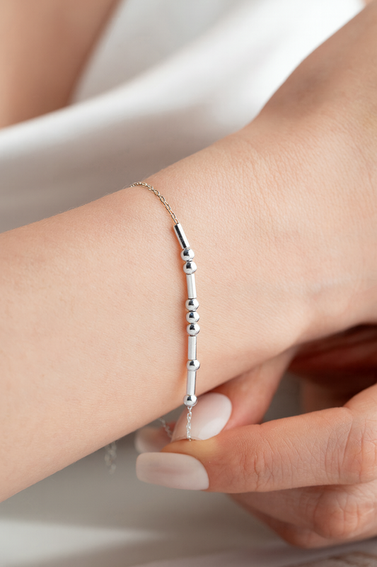 Minimal Armband – 925 Silber – Vergoldet & Silber
