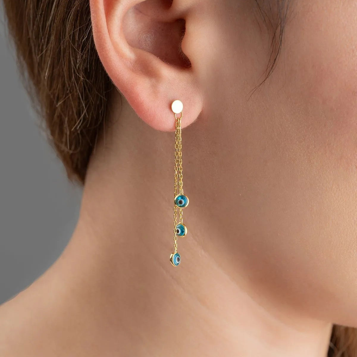 Blue Aura Oorbellen – 925 Sterling Zilver