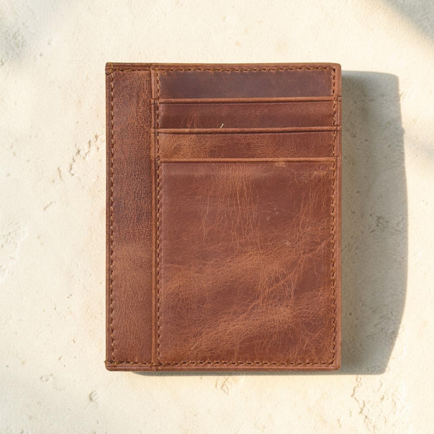 Leren Pasjeshouder Cognac | 100% Echt Leer