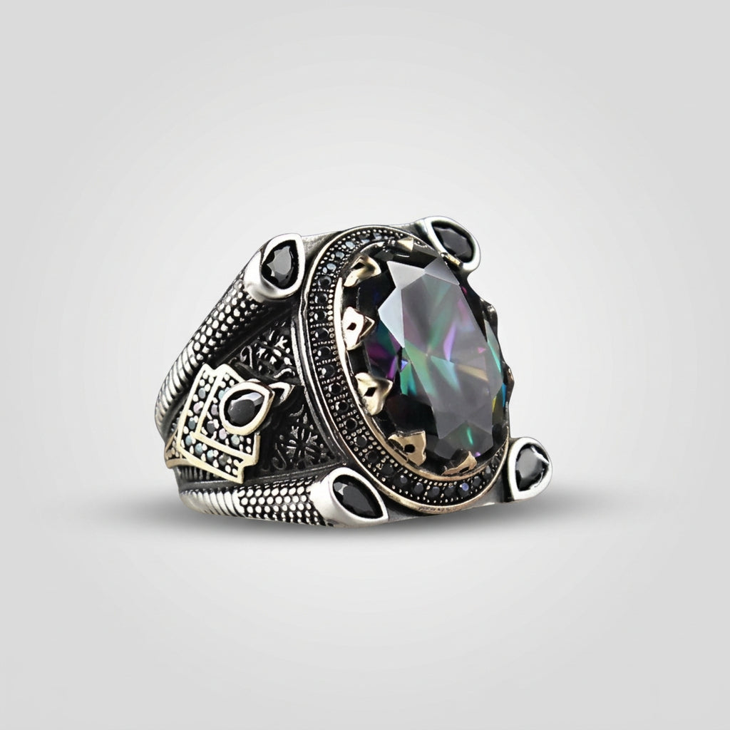 Mystic Topas Herrenring | 925 Silber