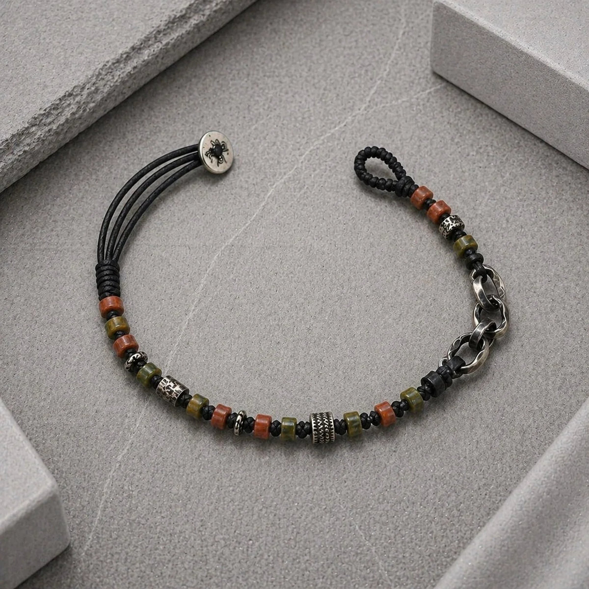 Unakiet Macramé Herenarmband | 925 Zilver