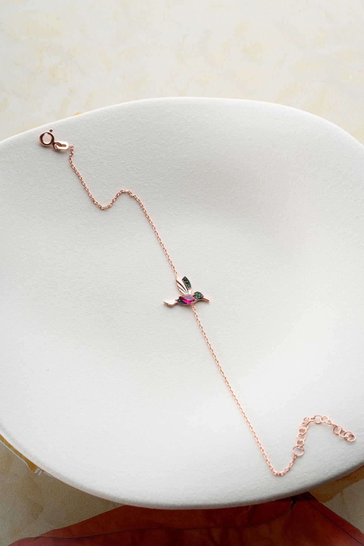 Kolibrie -Armband - 925 Silber Rosé