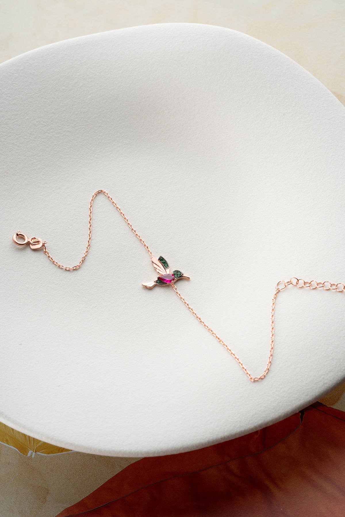 Kolibrie -Armband - 925 Silber Rosé