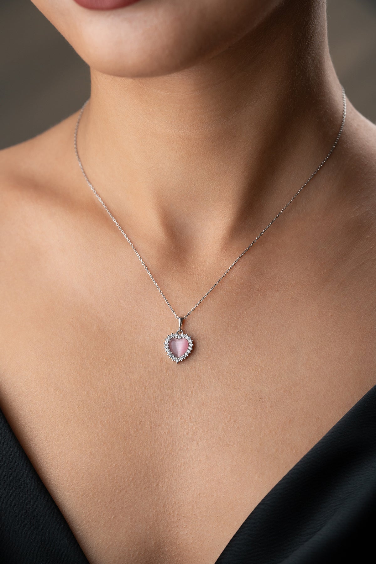 Hartvormige Liefde Ketting - 925 Zilver