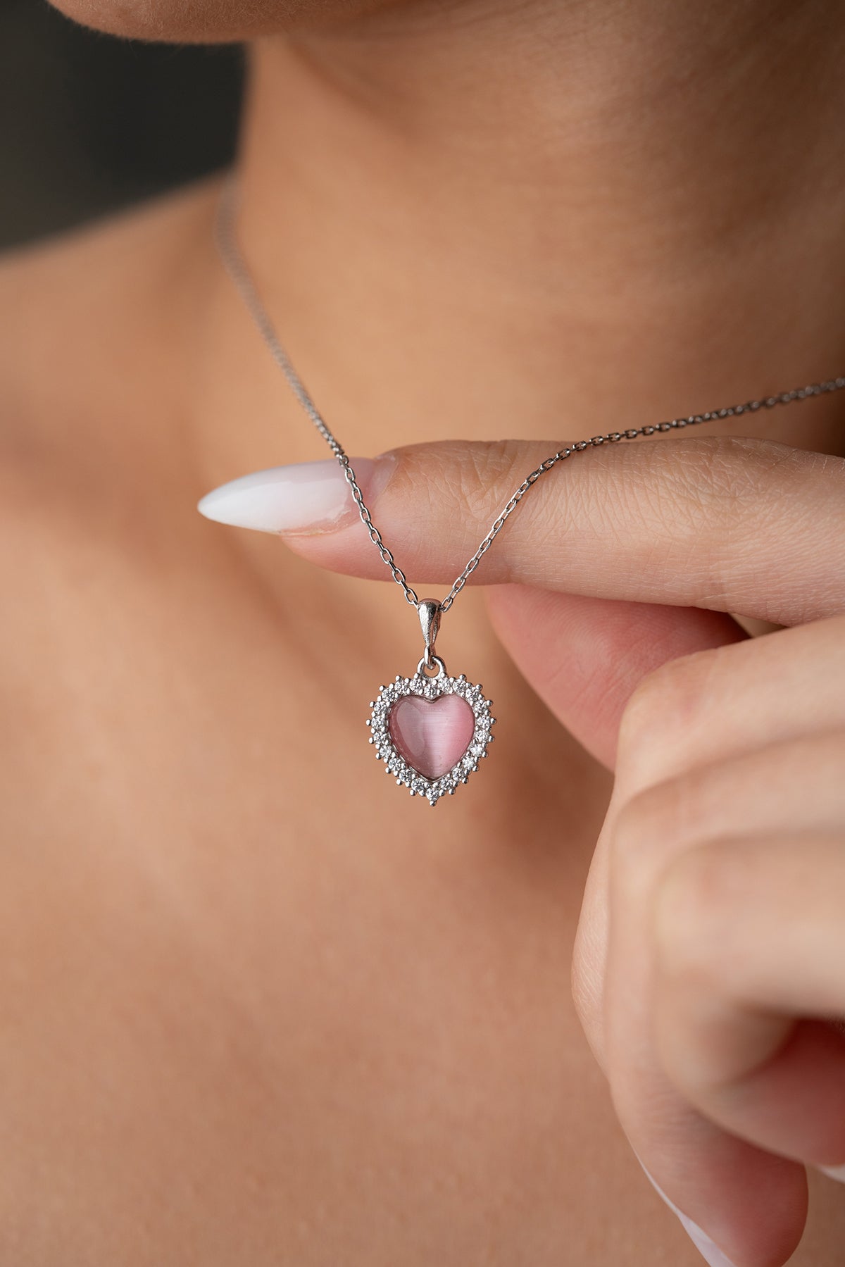 Hartvormige Liefde Ketting - 925 Zilver