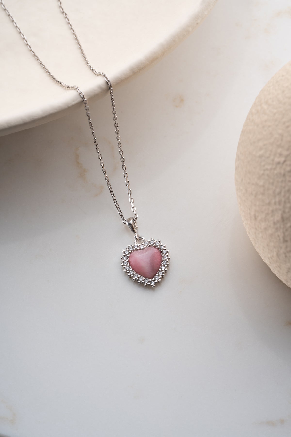 Hartvormige Liefde Ketting - 925 Zilver