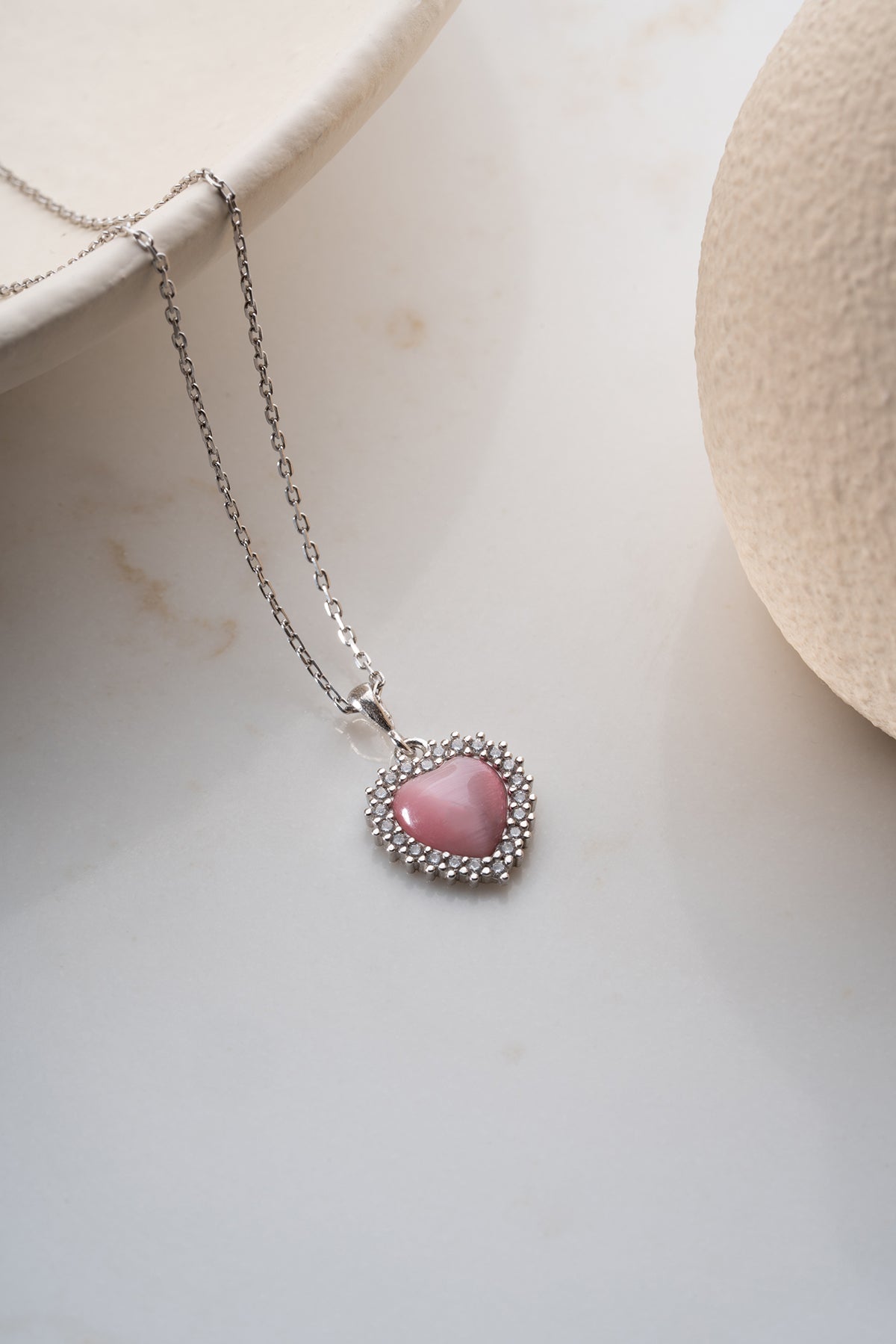 Hartvormige Liefde Ketting - 925 Zilver