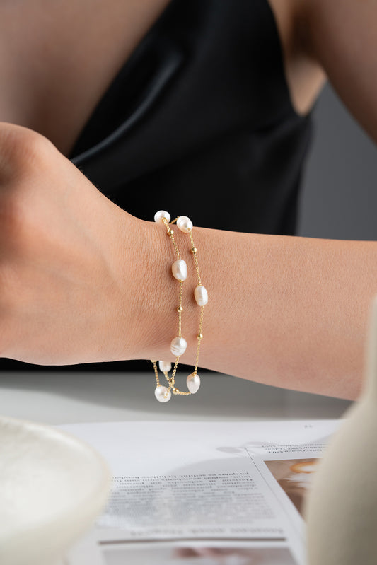 Elara Parel Armband - 925 Silber