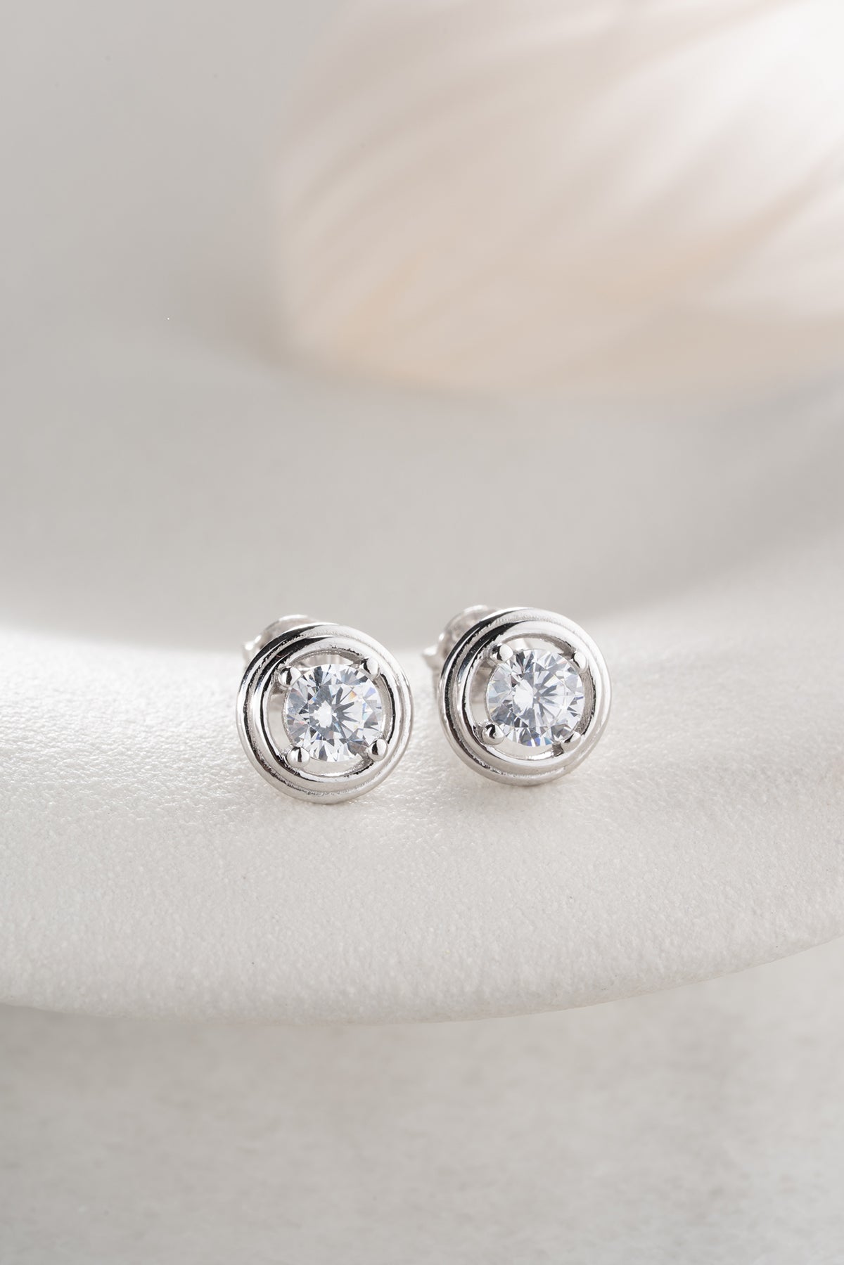 Ronde Oorbellen met Zirkonia | 925 Zilver