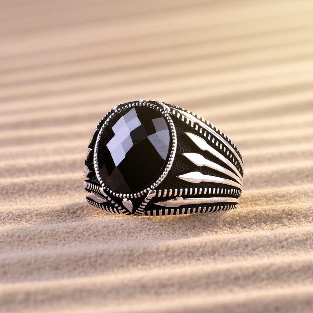 Zwarte Zirkonia Herenring | 925 Zilver