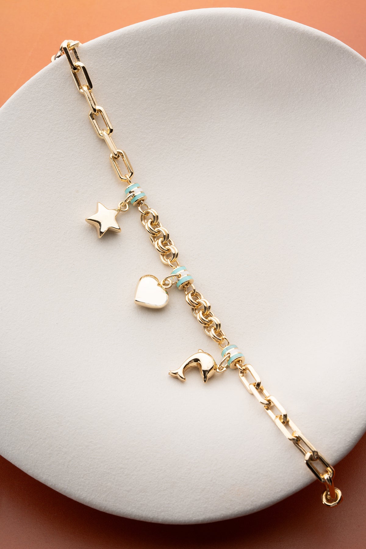 Charm Armband met Hart, Ster en Maan | 925 Zilver